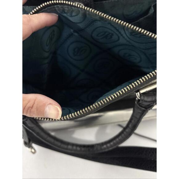 Brighton MONROE CROC Emboss Leather Satchel Purse Handbag - Picture 6 of 12